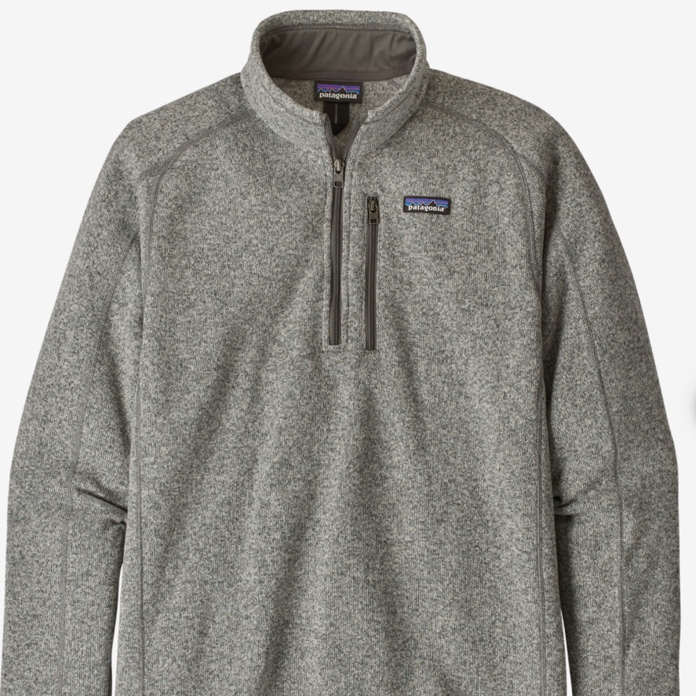 Patagonia Men's Better Sweater 1/4-Zip Fleece - Grey Medium